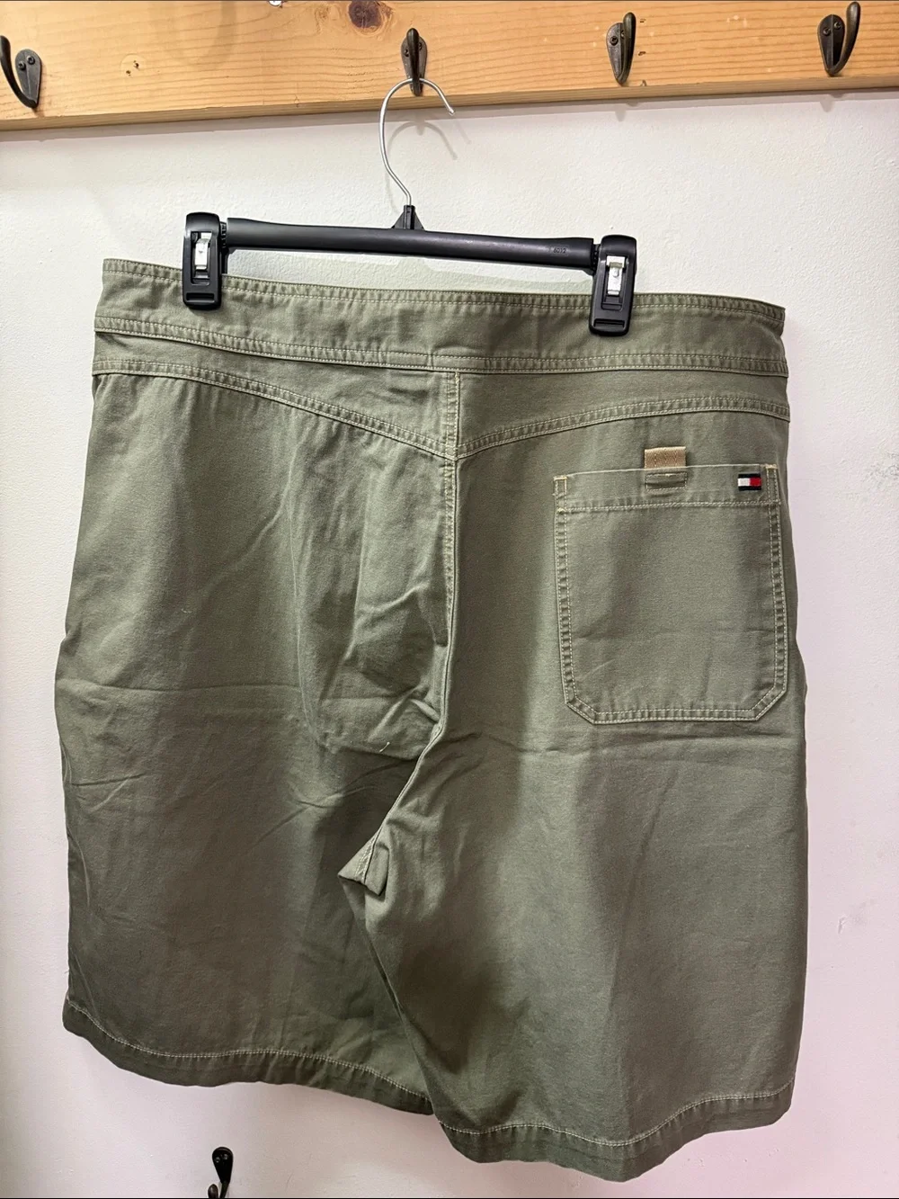 Tommy Hilfiger Olive Drawstring Cotton Hybrid Shorts